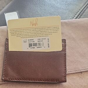 Patricia Nash Rich Brown Leather Card Sleeve